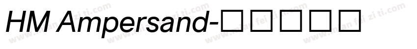 HM Ampersand字体转换